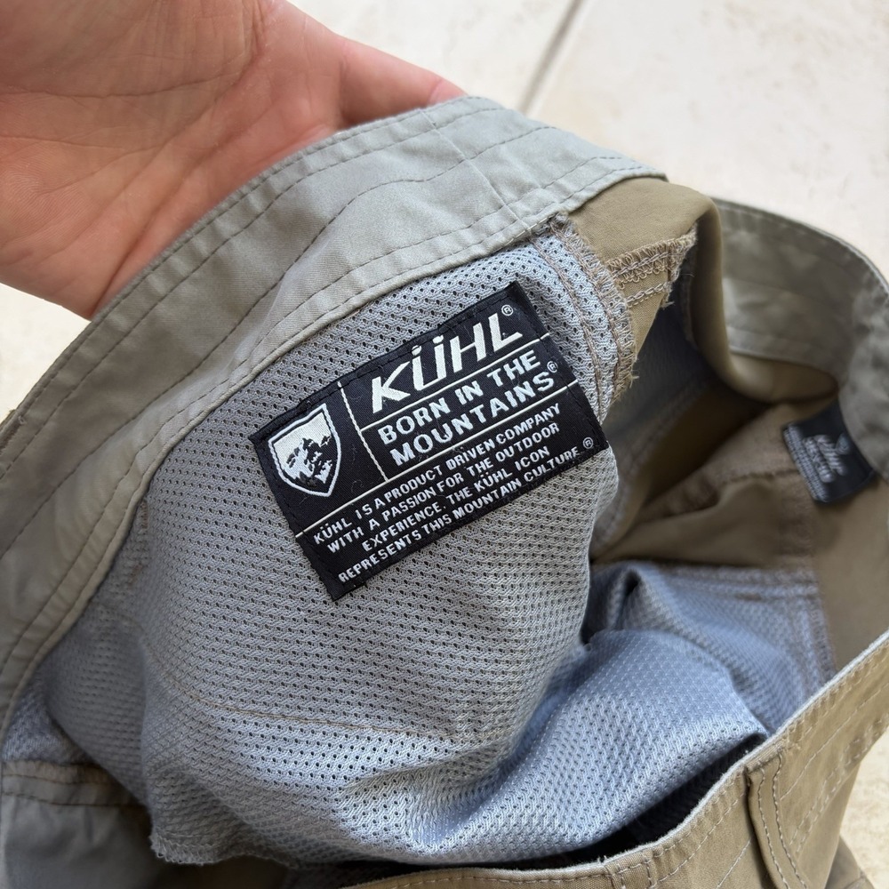 Kuhl Pants Mens 35x30 Tan Brown Renegade Quick Dry Zip Cargo Performance Chino - Picture 12 of 16